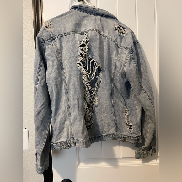Distressed jean jacket - Picture 2 of 2